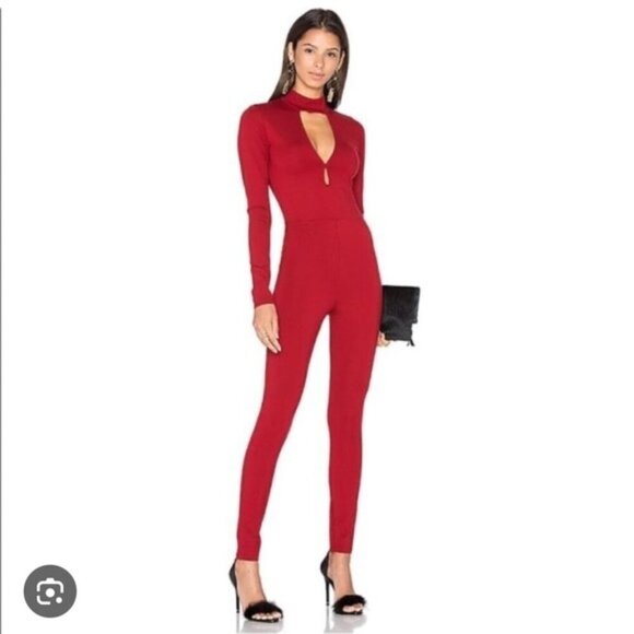 LPA Jumpsuit 48 in Oxblood Red Sz S - Picture 1 of 13